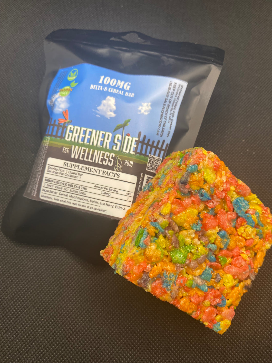 Delta 8 Cereal Bar - 100 MG - Fruity Pebbles