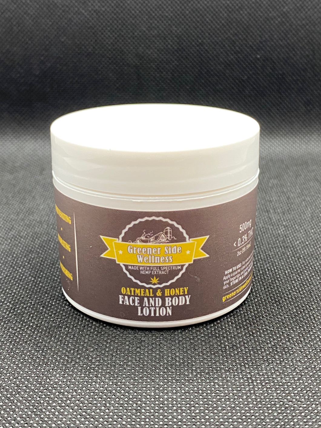 Oatmeal & Honey 2oz Jar CBD Face and Body Lotion 500mg